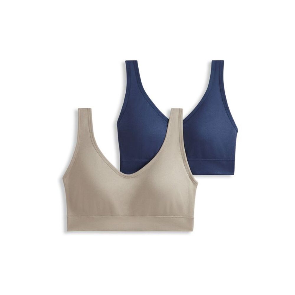 Jockey Women's Bra Sz L Seamfree Back Grey Dusk- Textured Leopard
